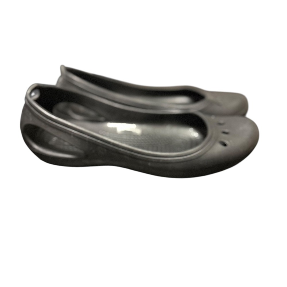 Crocs Women's Size 6 Black Ballet Flats Shoes Comfort Slip On Casual